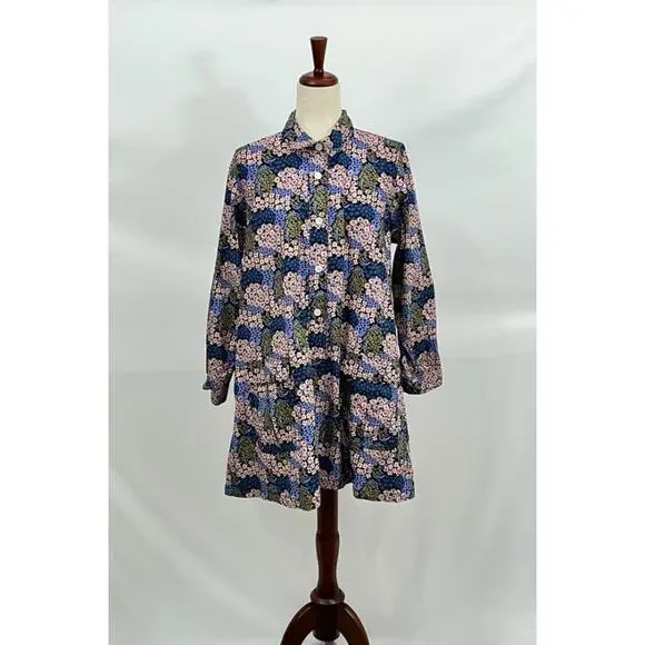 NO 6 STORE Sz 3 L Floral Annick Dress A-Line Cotton Shirt Dress - Picture 5 of 7